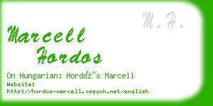 marcell hordos business card